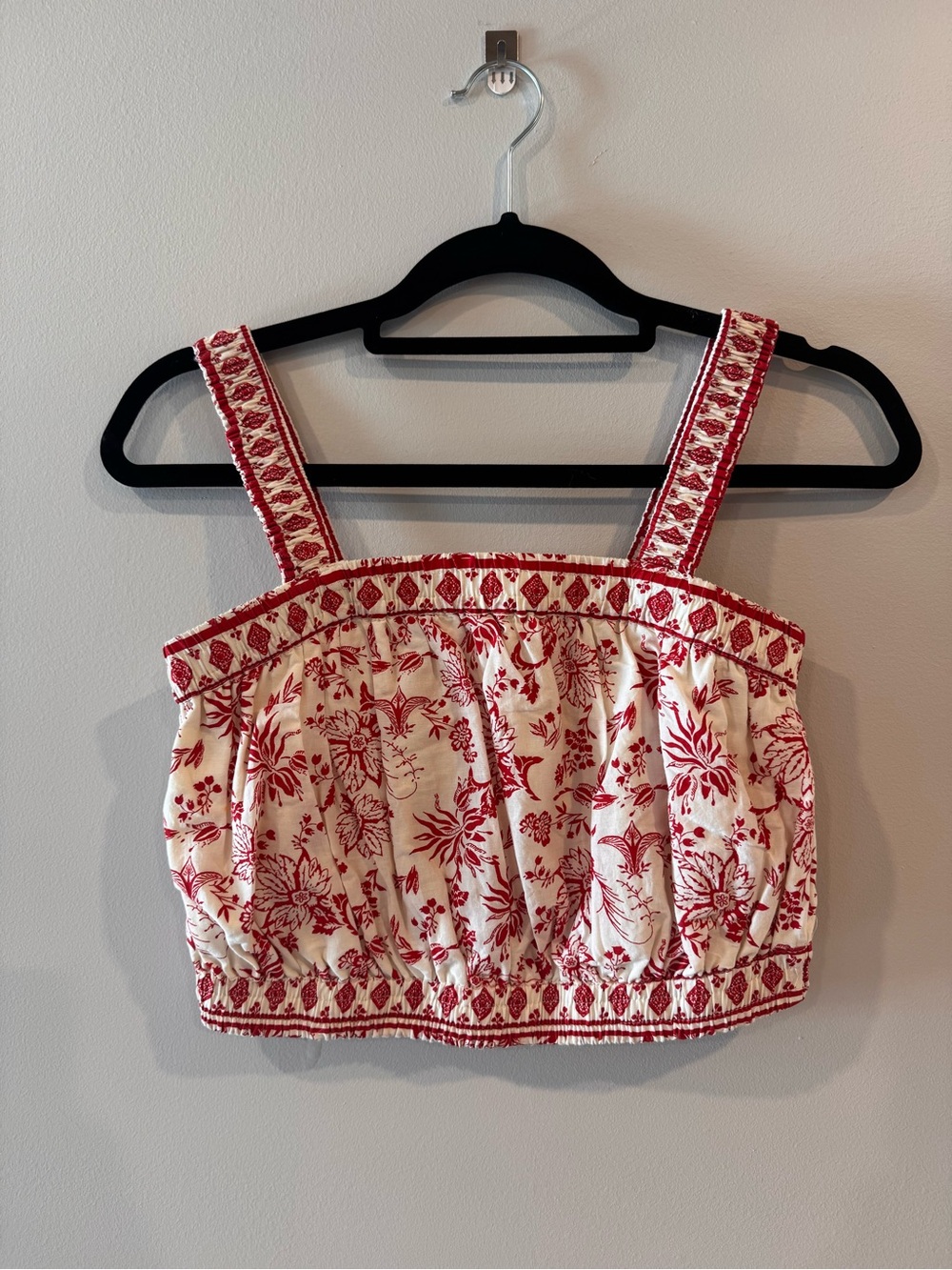 Red white crop top size large